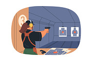 People at shooting gallery, range, a Sport Illustration by Good Studio (Thumbnail 4 of 5)