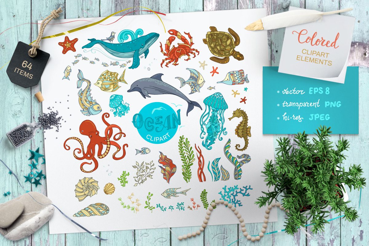 Ocean Underwater Life, an Animal Illustration by MaljukArt (Photo 2 of 13)