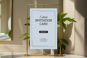Editable Invitation Card Mockup, a Product Mockup by graphypix