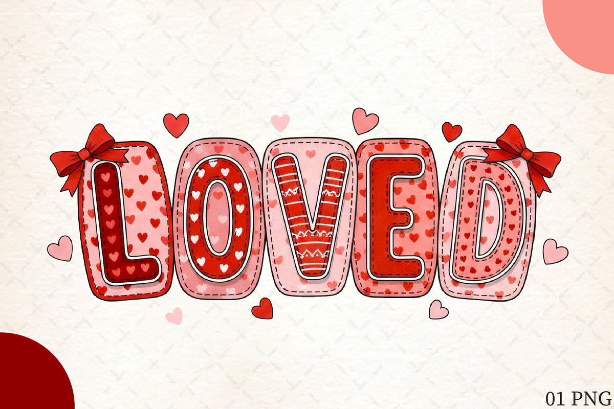 Loved PNG, Valentine's Day PNG, Prep, an Illustration by Libby Wishes (Photo 1 of 5)