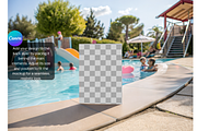 Fun Poolside Party Invitation Mockup, a Product Mockup by MockupWizard (Thumbnail 3 of 5)