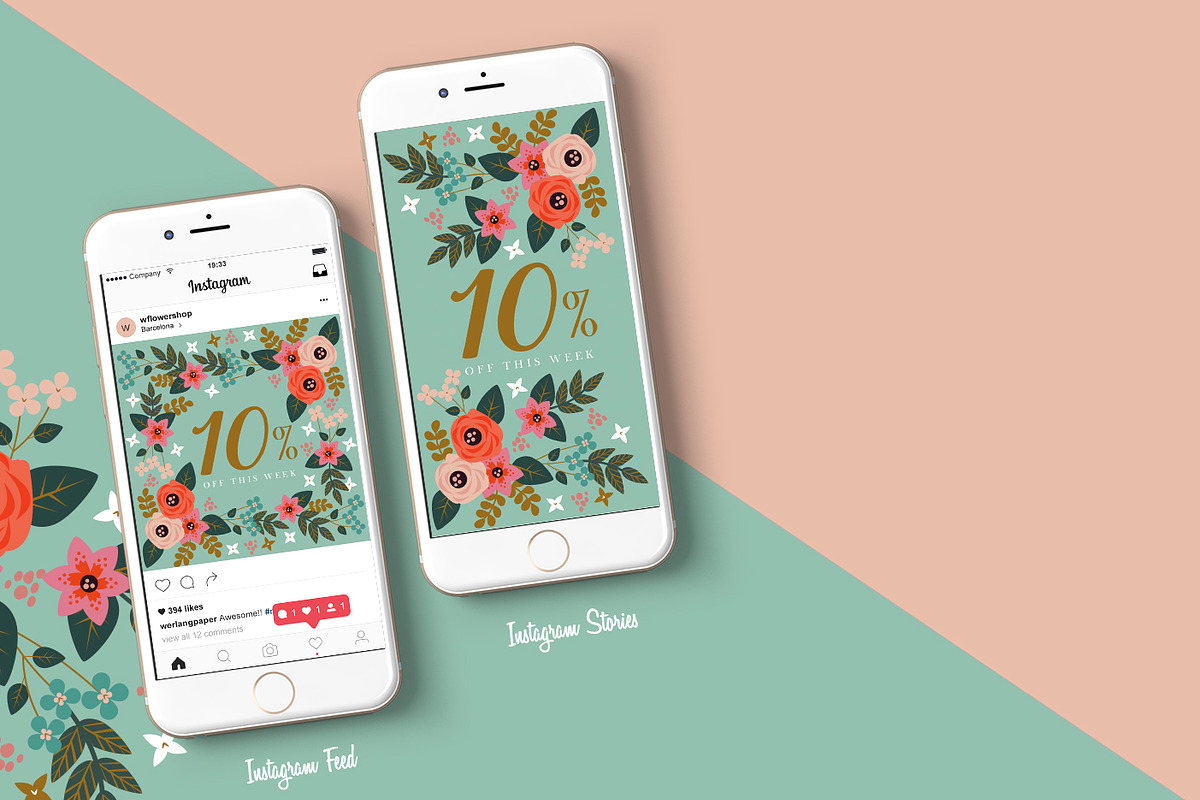 Keukenhof Instagram Set, a Social Media Template by Werlang Paper (Photo 5 of 6)