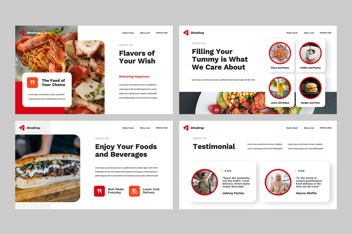 DINEDROP - Food Delivery Slides, a Presentation Template by rgbryand (Photo 6 of 9)