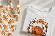 Cozy Autumn Fox & Oak Leaf, an Animal Illustration by Gribanessa (Thumbnail 2 of 11)
