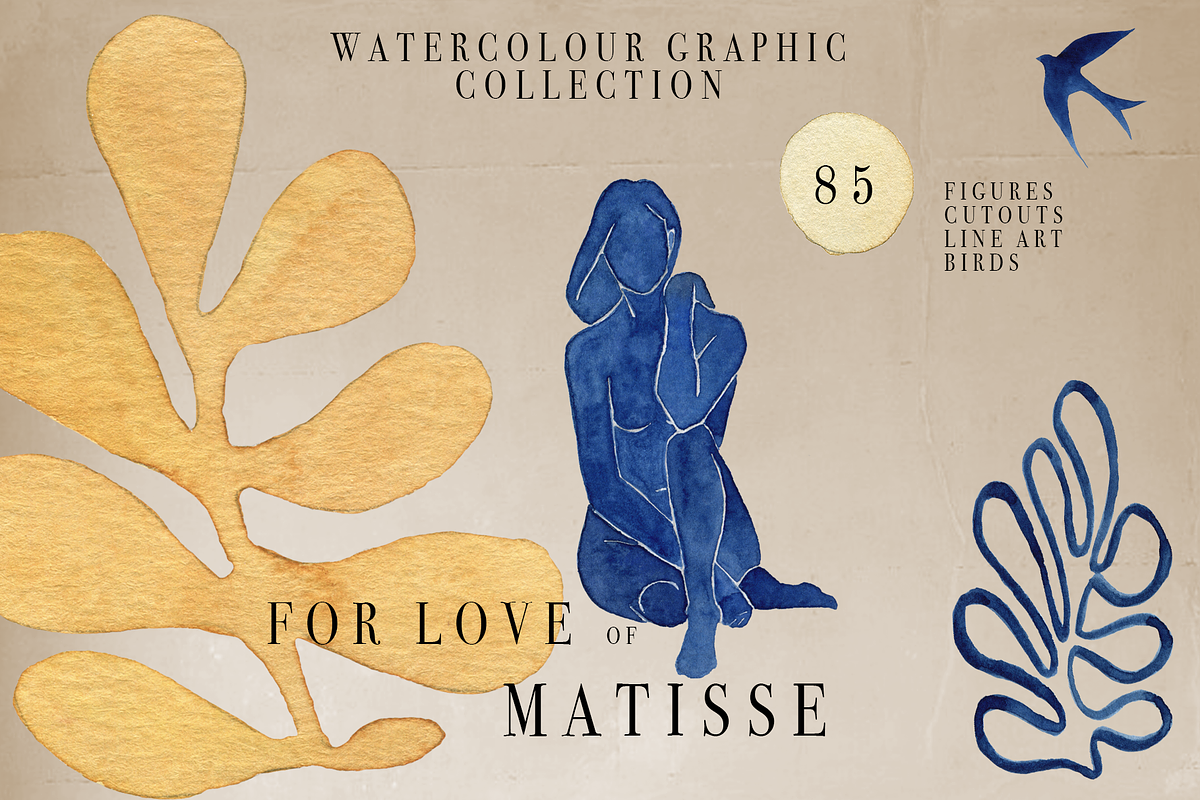 For Love of MATISSE - Watercolor Art, an Illustration by Ines Beatriz (Photo 1 of 7)