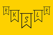Happy Banner, a Symbol Font by Fourteen Letter (Thumbnail 2 of 6)