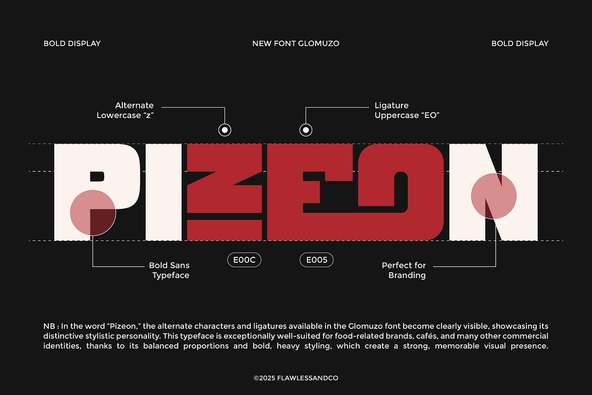 Glommuzo - Bold Display Font, a Font by Flawless And Co (Photo 3 of 10)