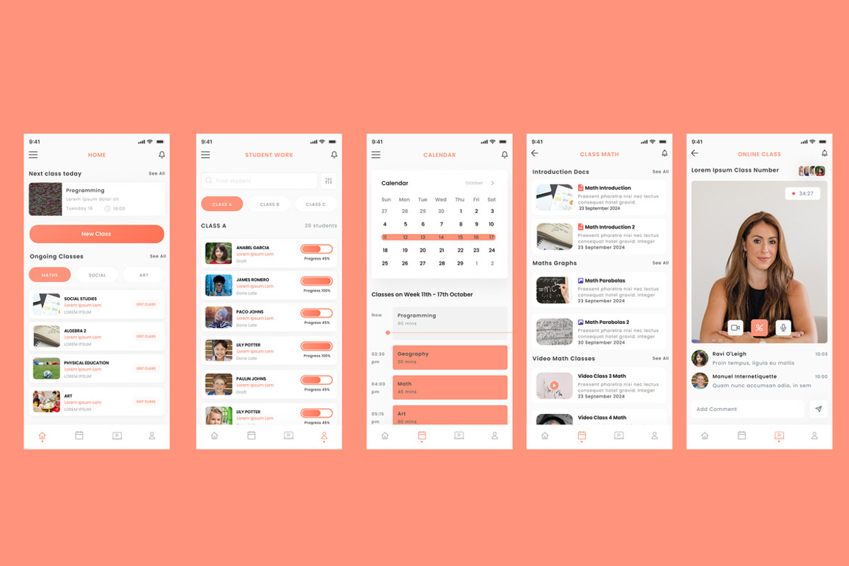 Tutor Professor Manage Classroom App, an App Template by nagaredesignstudio (Photo 2 of 2)