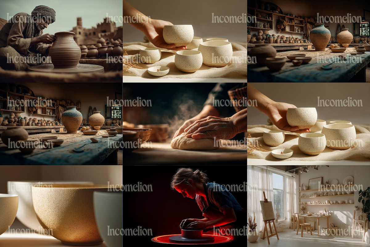 50 Aesthetic Pottery Stock Photos, a Person Illustration by Incomelion (Photo 6 of 13)