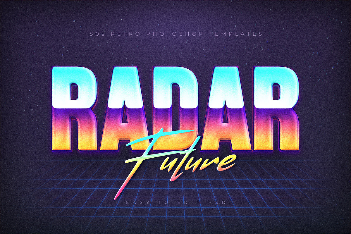 80s Retro Nostalgia Text Effects, a Layer Style Add-On by Andrew Skoch Design (Photo 4 of 14)