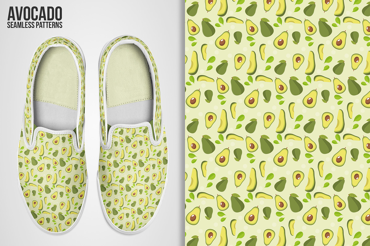 Avocado Seamless Patterns, a Pattern Graphic by 3Y_Design (Photo 4 of 6)