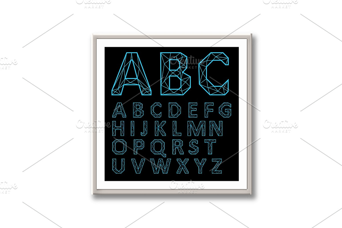 Neon letters. Alphabet, an Outline Icon by RODINA (Photo 2 of 3)