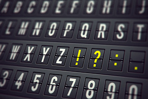 Airport Table Alphabet Set