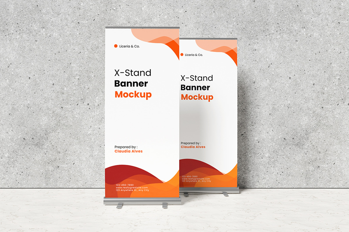 X-Stand Banner Mockup, an Advertising Mockup by swsi-studio (Photo 3 of 5)