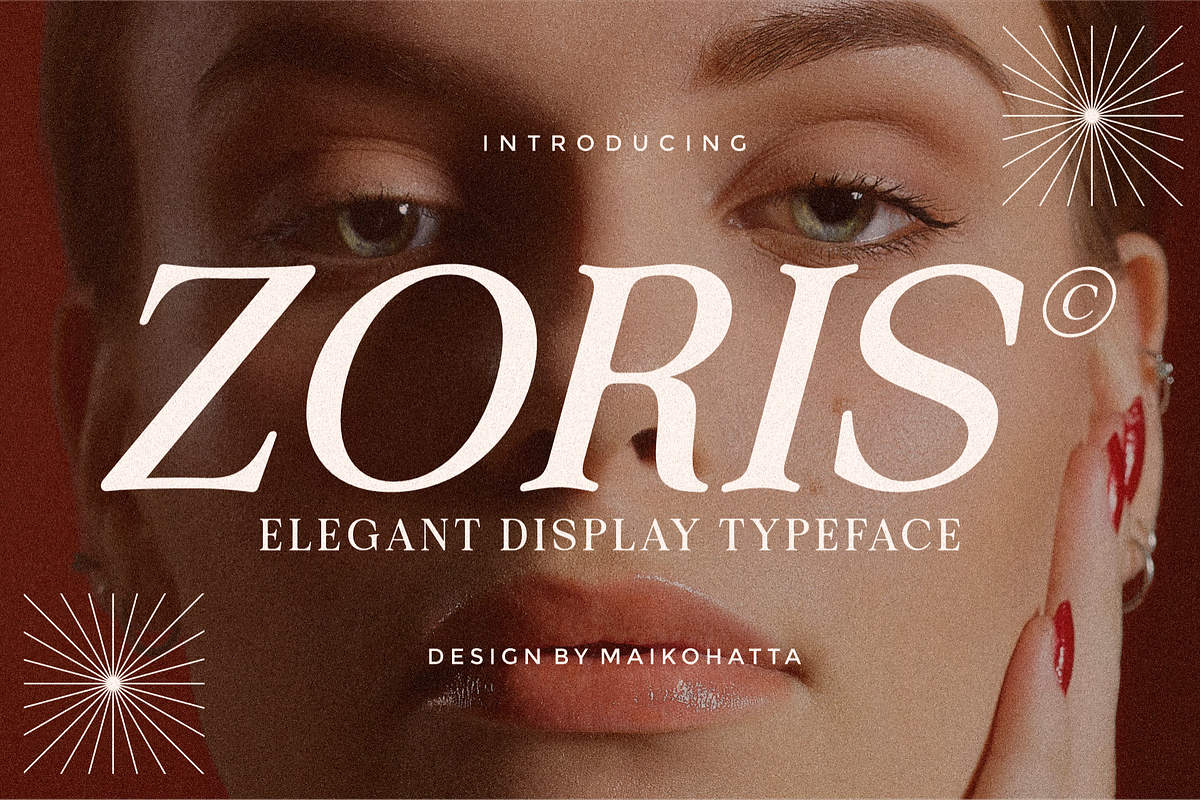 Zoris - Elegant Display Typeface, a Serif Font by MaikoHatta (Photo 1 of 9)