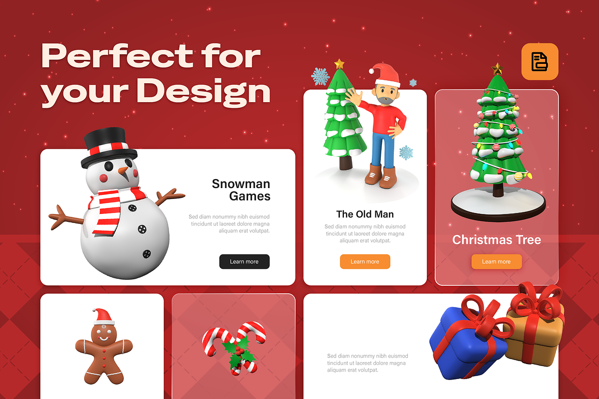 Happy Christmas 3D Illustration Pack, an Object 3D Model by Burntilldead (Photo 5 of 7)