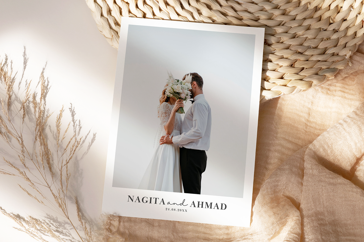 Minimalist Wedding Invitation Card, an Invitation Template by kin9candra (Photo 2 of 8)