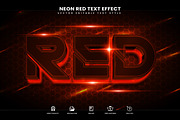 Neon Red Editable Text Effect, a Layer Style Add-On by Niestart Creation (Thumbnail 1 of 2)