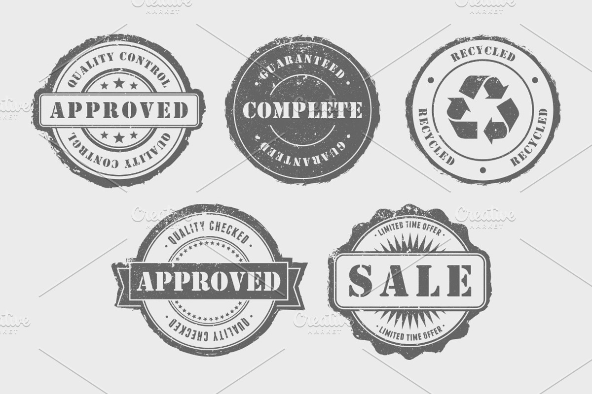 Rubber Stamps Vector Pack Volume 1 preview 4