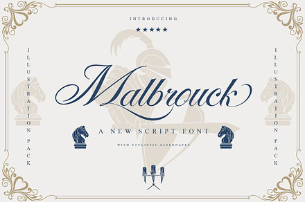 Malbrouck Classic Script Font