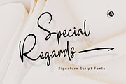 Special Regards Signature Fonts, a Script Font by Attractype (Thumbnail 1 of 8)