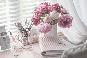 Pink Office Decor