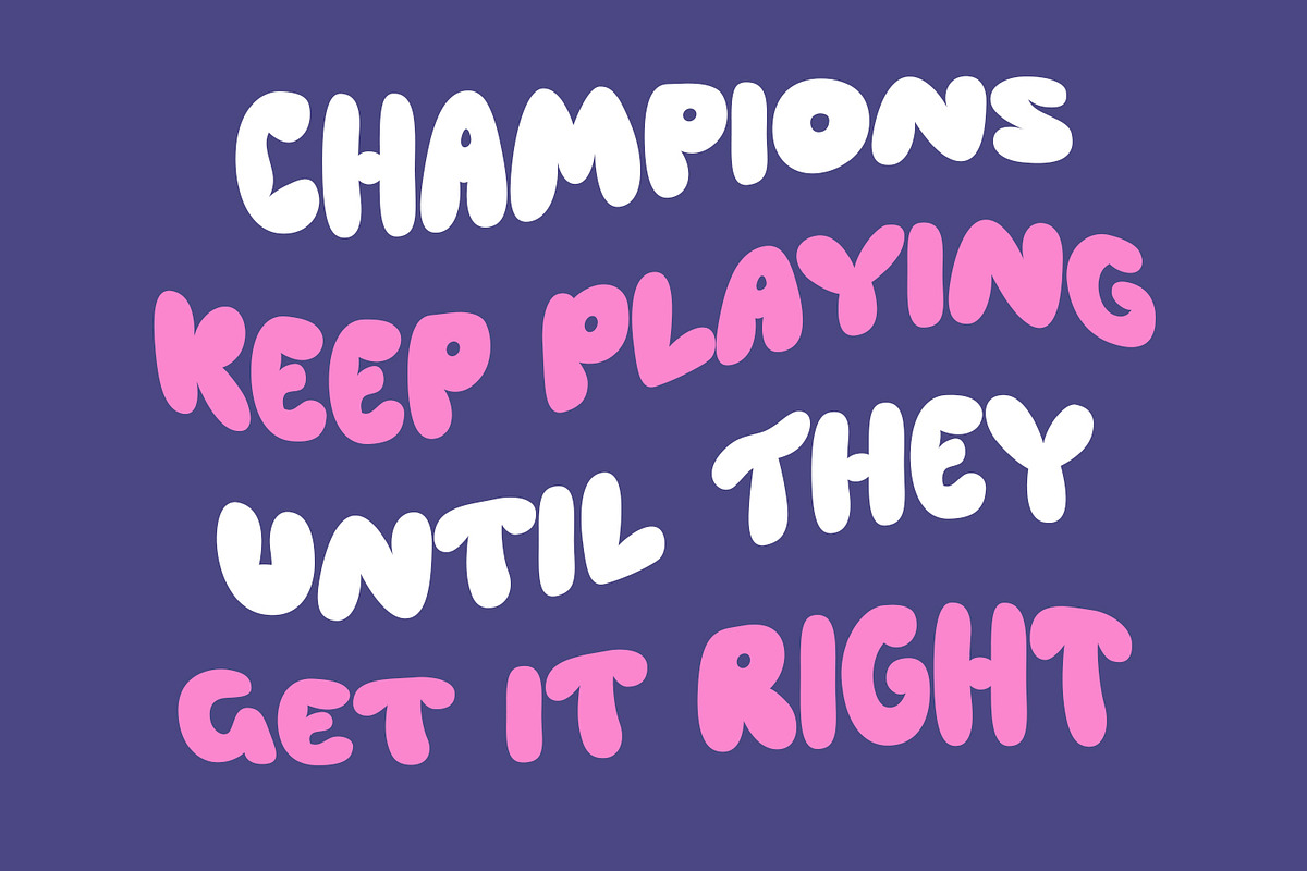 Bubble Swag - Playful Display Font, a Handwritten Font by AQR Studio (Photo 2 of 9)