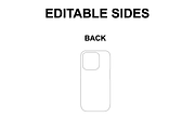 iPhone Case Vector Mockup, an iPhone Mockup by Infinity Mockups (Thumbnail 2 of 6)
