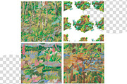 Kids Crayon Forest Seasons Seamless, a Pattern Graphic by Lucyinyourheart (Thumbnail 2 of 10)