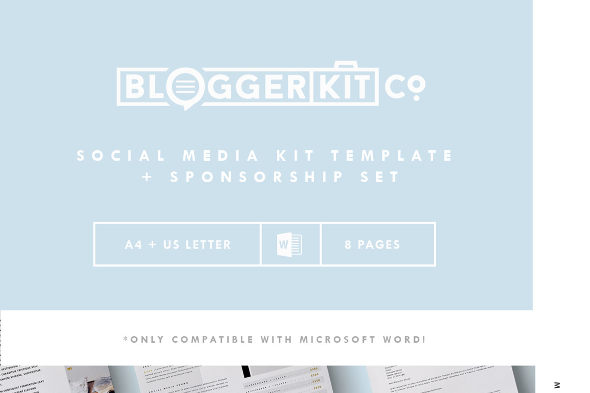 Blog Media Kit + Sponsorship | 8 Pgs, a Social Media Template by Blogger Kit Co. (Photo 5 of 5)