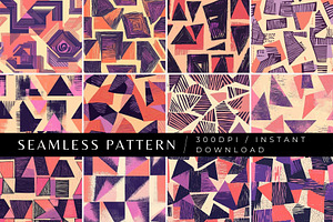 12 Neon Nachos Seamless Patterns, a Pattern Graphic by Inknfolly