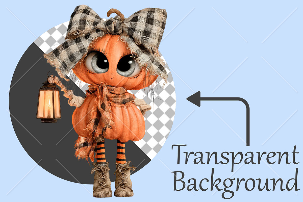 Whimsical Pumpkin With Legs Clipart, a Seasonal Illustration by Canvas Craft (Photo 2 of 10)
