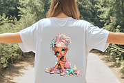 Whimsical Beach Girl Clipart, an Illustration by Digital Artistic99 (Thumbnail 8 of 11)