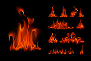 Vector Fire Set, an Object Graphic by Zonda