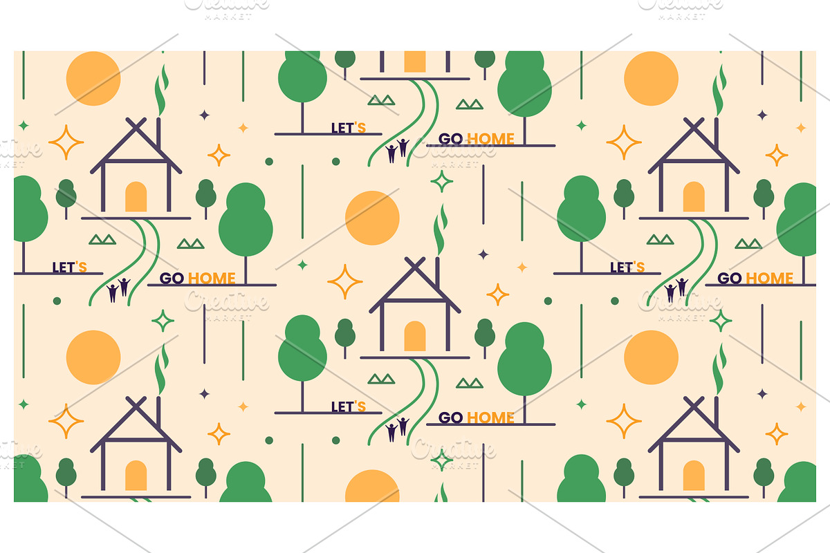 Peaceful Home Journey, a Decorative Illustration by Creative Backgrounds