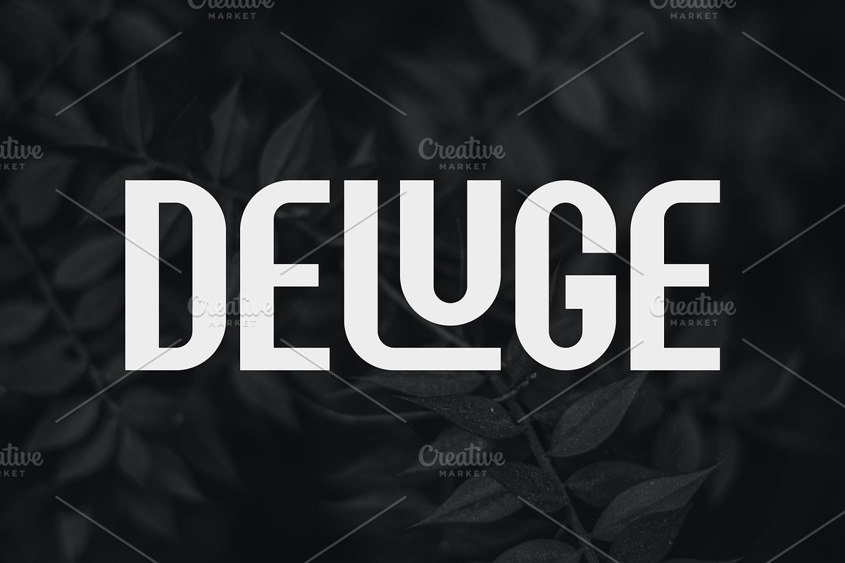 Deluge Condensed Sans Serif, a Sans Serif Font by Artiveko (Photo 1 of 10)
