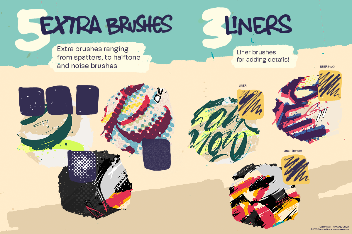 Gritty Pack Grungy Procreate Brushes, a Brush Add-On by Snooze one (Photo 8 of 12)
