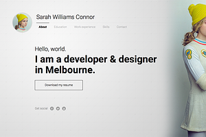 Sarah - CV & Resume VCard WordPress