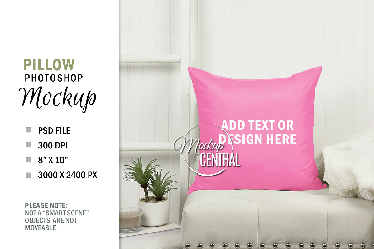 Square Home Pillow Chair Mockup, a Household Mockup by HaywireMedia & Mockups (Photo 3 of 3)