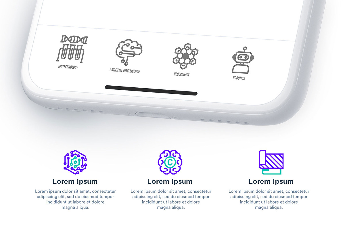 Deep Tech | 32 Icons Set, an Outline Icon by Marina Silence (Photo 12 of 17)