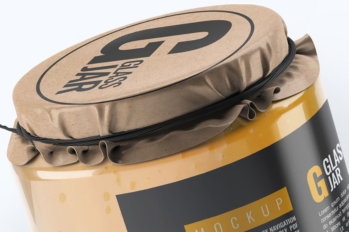 Glass Jar Mock-Up, a Packaging Mockup by DesignRushMarket (Photo 7 of 8)