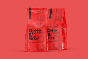 Coffee Pouches Mockups. 11 PSD