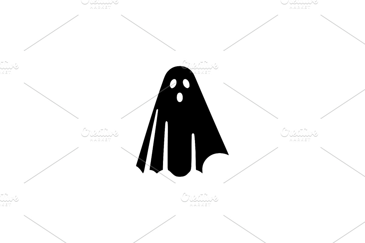 Classic Ghost Silhouette Vector, an Object Illustration by Vectorium Studio (Photo 1 of 4)
