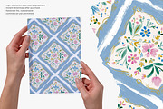 blue lattice tile seamless pattern, a Pattern Graphic by Pink Studio Art (Thumbnail 3 of 4)