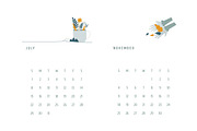 Calendar 2018, a Stationery Template by Derenskaya (Thumbnail 8 of 11)