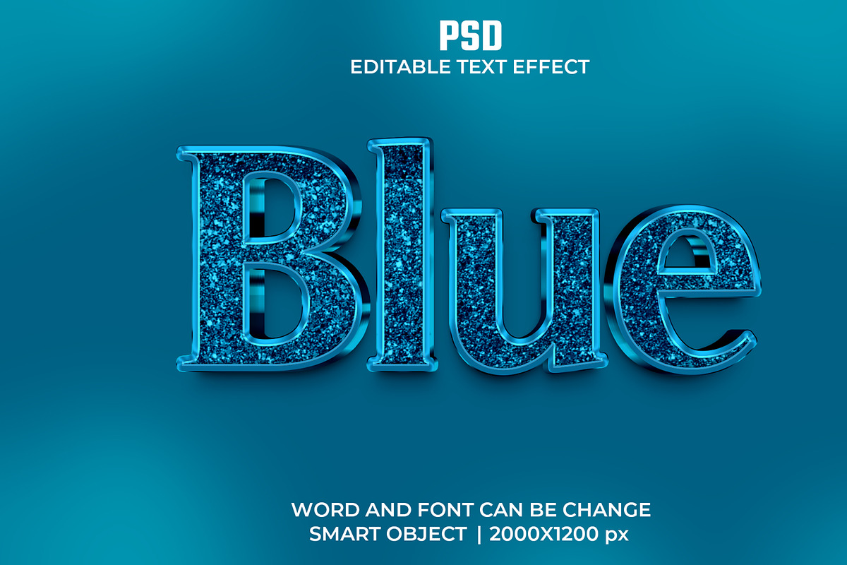 Blue glitter 3d Psd Text Effect, a Layer Style Add-On by bdrobin (Photo 2 of 2)