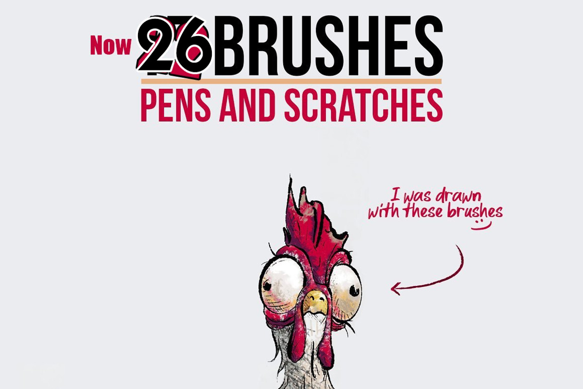 Chicken Scratch Procreate Brushes, a Brush Add-On by Annex1 (Photo 3 of 4)
