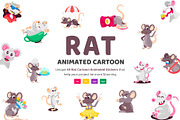 Animated Rat Cartoon Stickers, an Emoji Icon by Vectors Market (Thumbnail 1 of 3)