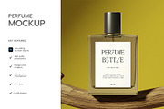 Transparent Perfume Bottle Mockup, a Packaging Mockup by graphypix (Thumbnail 2 of 4)