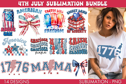 4th July Sublimation Bundle PNG